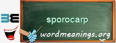 WordMeaning blackboard for sporocarp